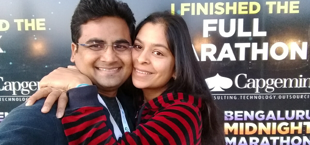 With my wife after my first marathon